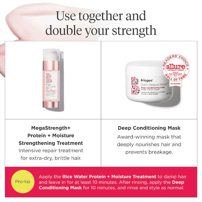 BRIOGEO Don't Despair Repair Rice Water Protein + Moisture Strengthening Treatment 5 oz