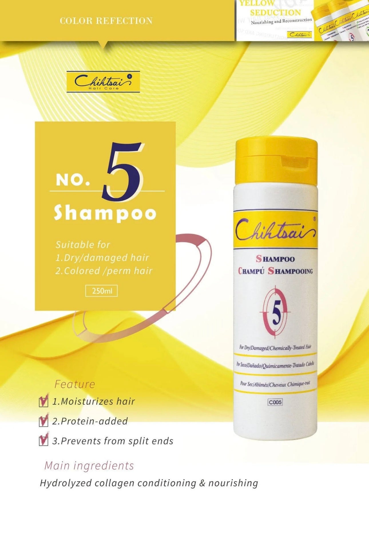 CHIHTSAI No 5 Shampoo 1 Liter/ 33 fl