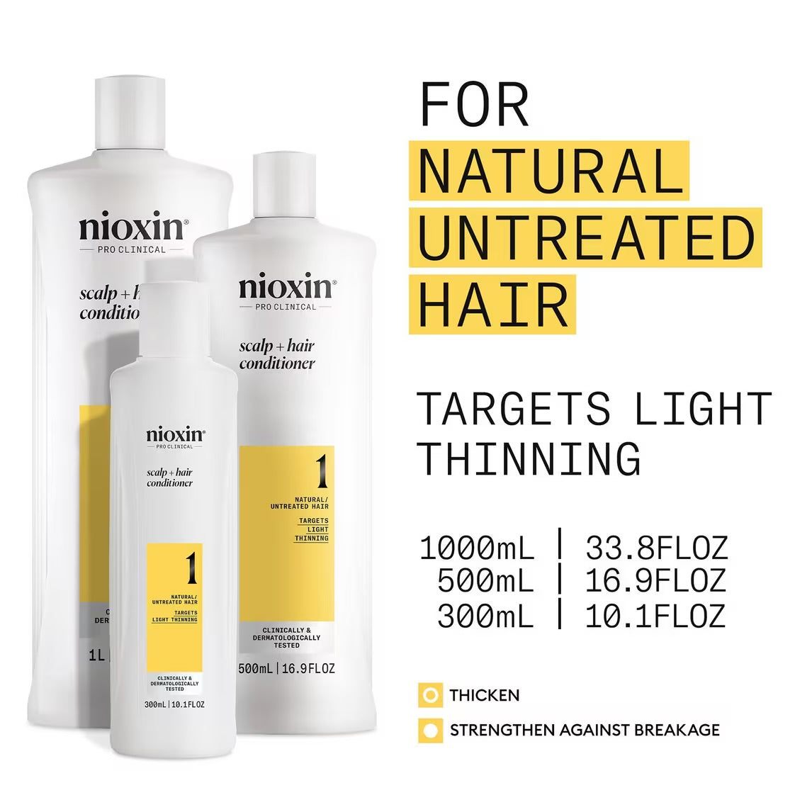 NIOXIN System 1 Conditioner for natural, untreated hair with light thinning 10.1 fl oz