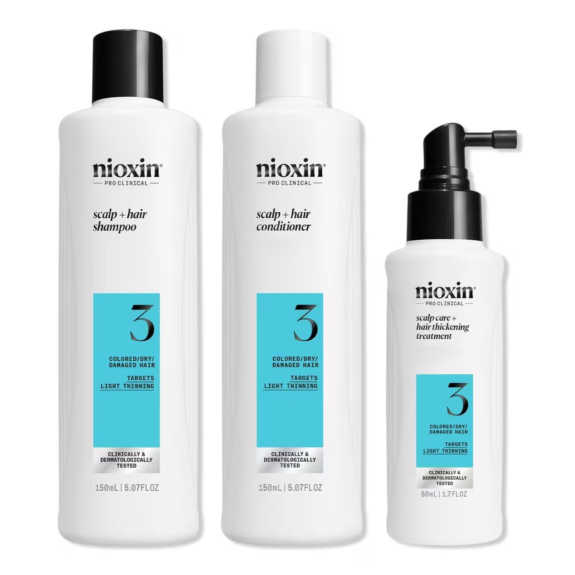 NIOXIN System 3 a Kit Scalp + Hair Thickening for dry, damaged, colored hair with light thinning trial size