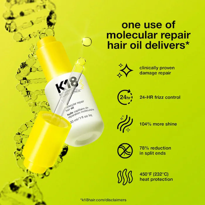 K18 Molecular Repair Hair Oil 10 ml/ .34 fl oz mini