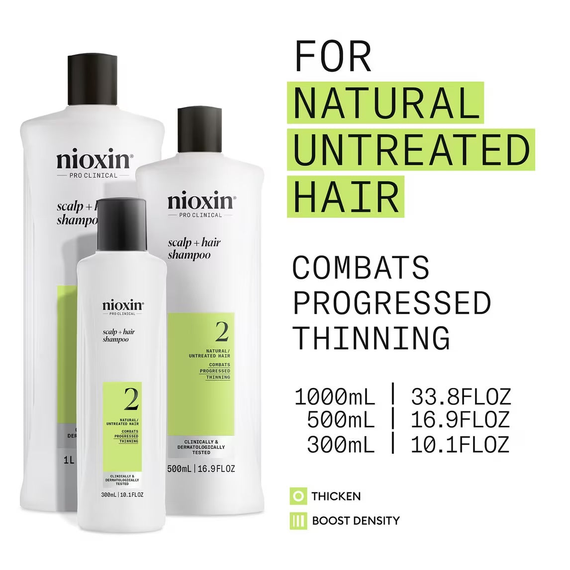 NIOXIN System 2 a Shampoo Scalp + Hair Thickening 33.8/ 1 L fl oz