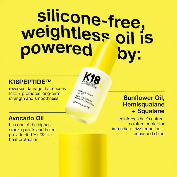 K18 Molecular Repair Hair Oil 10 ml/ .34 fl oz mini