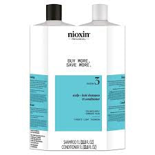 NIOXIN System 3 Shampoo and Conditioner duo Scalp + Hair Thickening for dry, damaged, colored hair with light thinning 33.8 fl oz/ 1 L