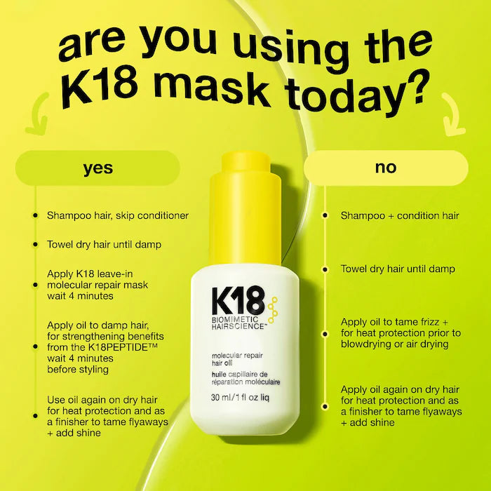 K18 Molecular Repair Hair Oil 10 ml/ .34 fl oz mini